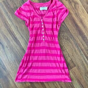 Y2k striped henley size sm